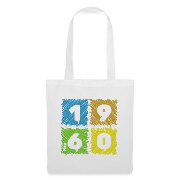Écussons colorés pour le 66e anniversaire depuis 05/1960 - Sac en tissu - blanc - Devant