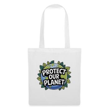 Protect the Earth – Planet Thema - Stoffbeutel - Weiß - Vorne