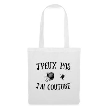 Je Peux Pas J'ai Couture Cadeau - Sac en tissu - blanc - Devant