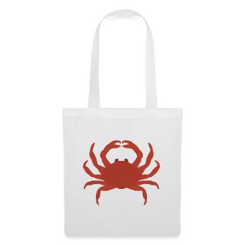 Crimson Crab Silhouette - Tote Bag - white - Front