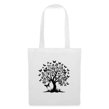 Magnifique Arbre Papillon - Sac en tissu - blanc - Devant