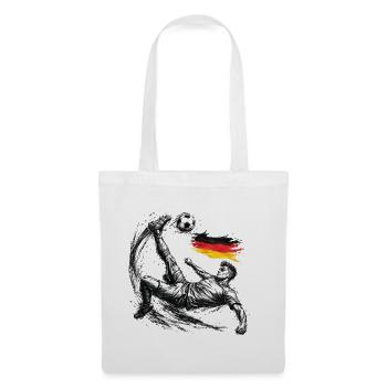 Fußball Fallrückzieher Deutschland Style - Stoffbeutel - Weiß - Vorne