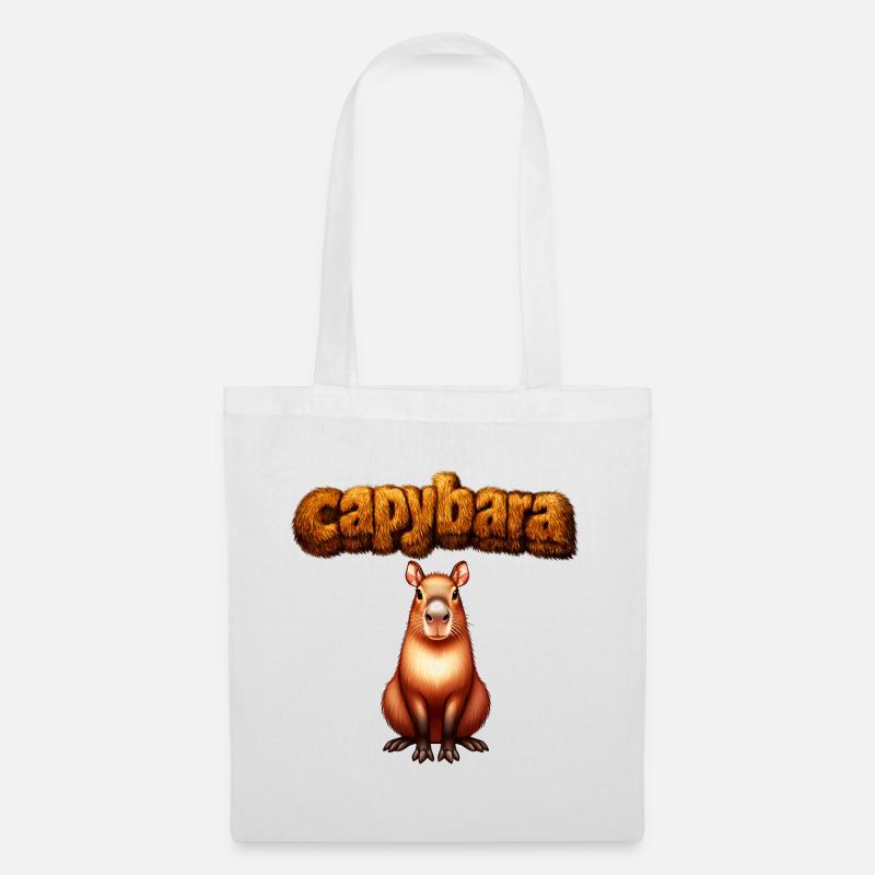 Hairy Capybara Artwork - Tote Bag - white