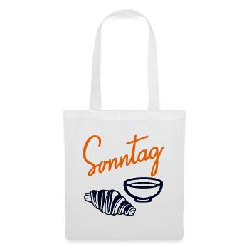 Sonntag Croissant Matcha - Stoffbeutel - Weiß - Vorne