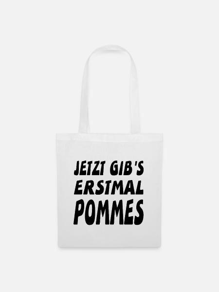 Pommes - Stoffbeutel - Weiß