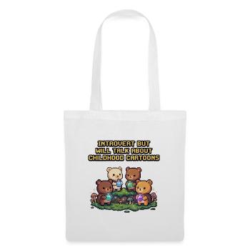 Introverti rencontre dessins animés d’enfance - Sac en tissu - blanc - Devant