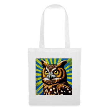 hibou - Sac en tissu - blanc - Devant