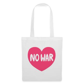Graphique de paix sans cœur de guerre - Sac en tissu - blanc - Devant