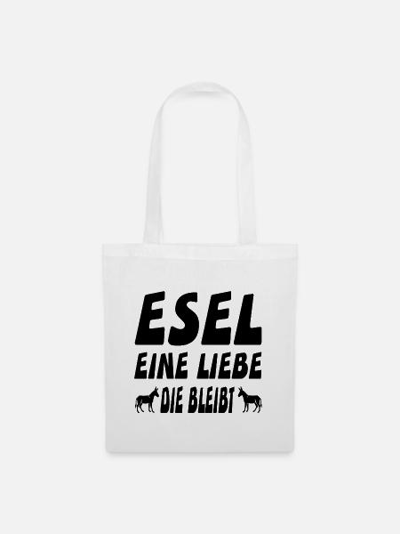 Esel - Stoffbeutel - Weiß