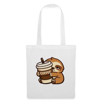 Coffee-loving sloth - Tote Bag - white - Front