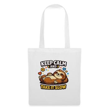 Sloth Rest Take It Slow - Tote Bag - white - Front