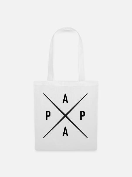 papa - Stoffbeutel - Weiß