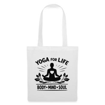 Yoga for Life Body Mind Soul Meditation - Sac en tissu - blanc - Devant
