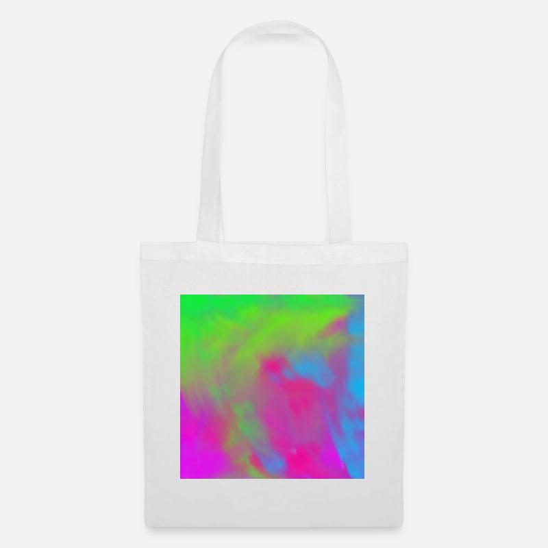 Lebendiger Neon-Tie-dye-Farbverlauf Burst - Stoffbeutel - Weiß