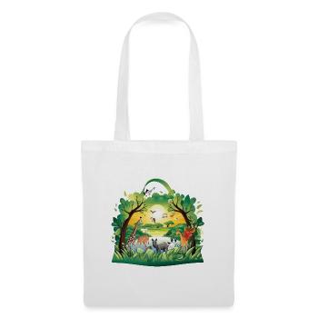 Animal paradise in the jungle circle - Tote Bag - white - Front