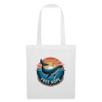 FREE HOPE :: Hope/ Timmy der Wal in der Ostsee - Stoffbeutel - Weiß - Vorne