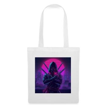 Ninja néon dans Cybercité - Sac en tissu - blanc - Devant