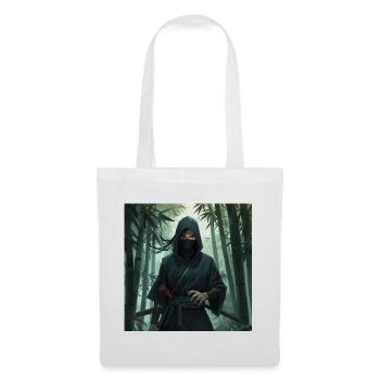 Ninja dans la forêt de bambous - Sac en tissu - blanc - Devant
