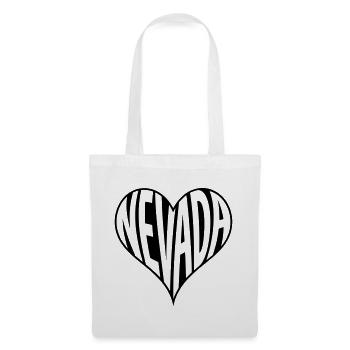 Typographie cardiaque du Nevada USA - Sac en tissu - blanc - Devant
