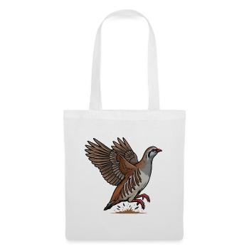 Red Partridge in Flight Wild Countryside - Tote Bag - white - Front