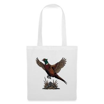 Ring-necked Pheasant in Flight Wild Nature - Tote Bag - white - Front
