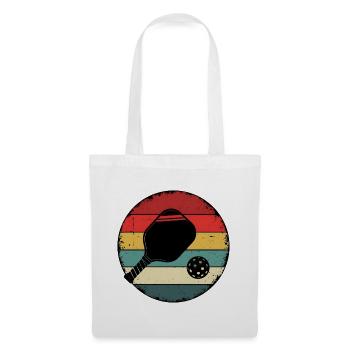Retro-Sport-Pickleball-Geschenk - Stoffbeutel - Weiß - Vorne