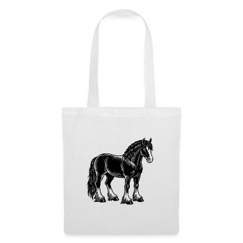 Clydesdale Horse - Sac en tissu - blanc - Devant
