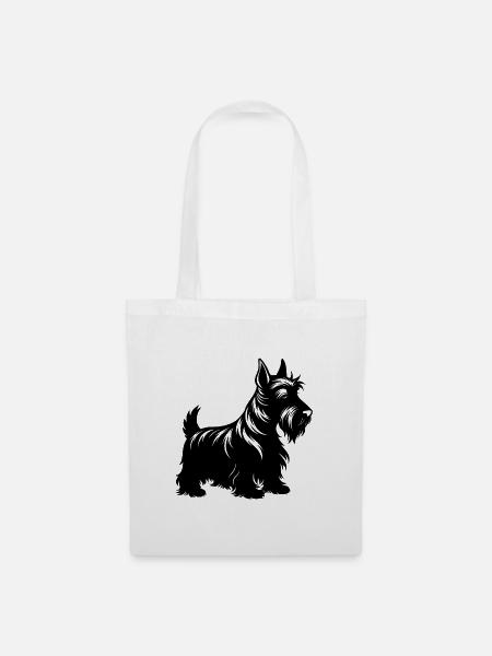 Scottish Terrier Dog - Stoffbeutel - Weiß