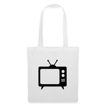 Rétro TV - Sac en tissu - blanc - Devant
