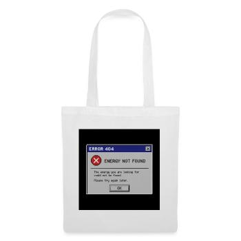Erreur 404 Énergie non trouvée - Sac en tissu - blanc - Devant