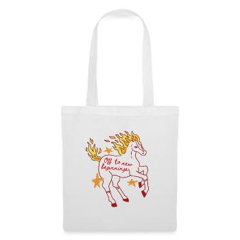 Fiery Horse: Dawn of the New - Tote Bag - white - Front