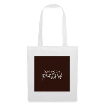 "RUNNING ON MATCHA" Graphic Tee Design - Tote Bag - white - Front