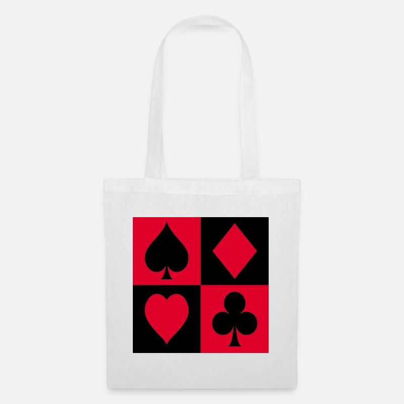 Quartet Suit Blocks - Tote Bag - white