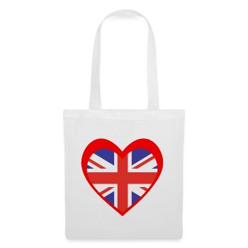 United Kingdom Heart – Love for the UK - Sac en tissu - blanc - Devant