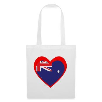 Red Aussie Heart – True Southern Spirit - Sac en tissu - blanc - Devant
