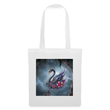 Cygne Floral Céleste - Sac en tissu - blanc - Devant