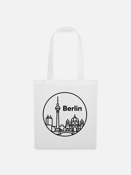 Berlin - Stoffbeutel - Weiß