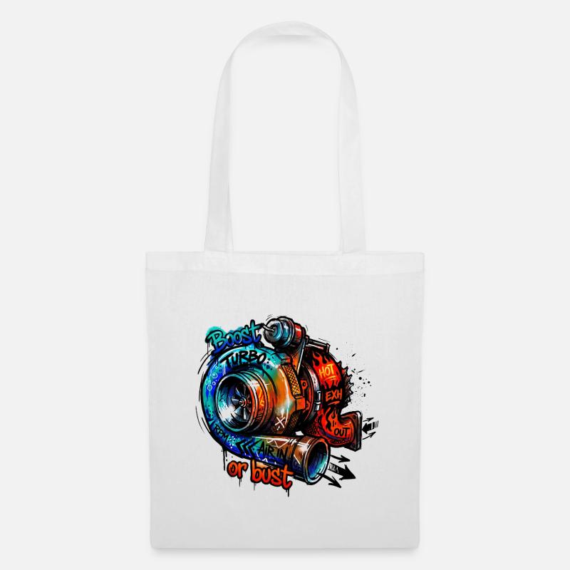 Turbo Boost ou Bust - Sac en tissu - blanc