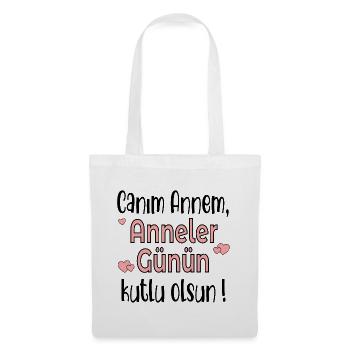 Türkische Mama Muttertag - Stoffbeutel - Weiß - Vorne