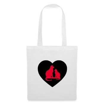 félin - Sac en tissu - blanc - Devant