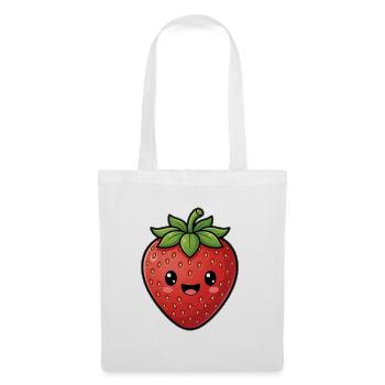 Cute Strawberry - Summer Fruit Kawaii Cute - Tote Bag - white - Front