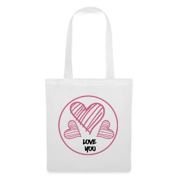 Hearts in Pink Love you Gift - Tote Bag - white - Front