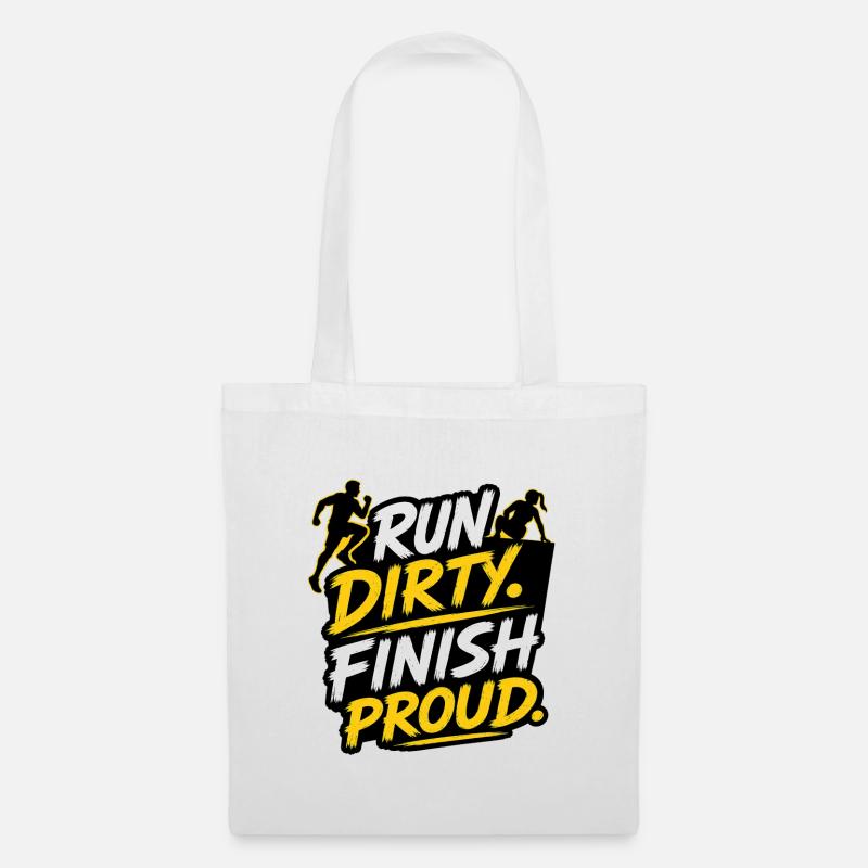 Run Dirty Finish Proud OCR Runner Design - Stoffbeutel - Weiß
