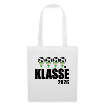 Fußball 4. Klasse 2026 - Stoffbeutel - Weiß - Vorne