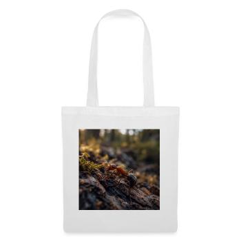 Red ant on Wood Under Moss - Tote Bag - white - Front