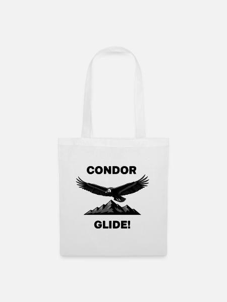 Anden-Kondor-Gleitflug Schwarzer Condor - Stoffbeutel - Weiß