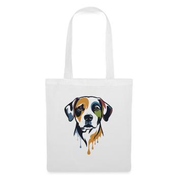 Abstract Dog Portrait - Colorful Soul - Tote Bag - white - Front