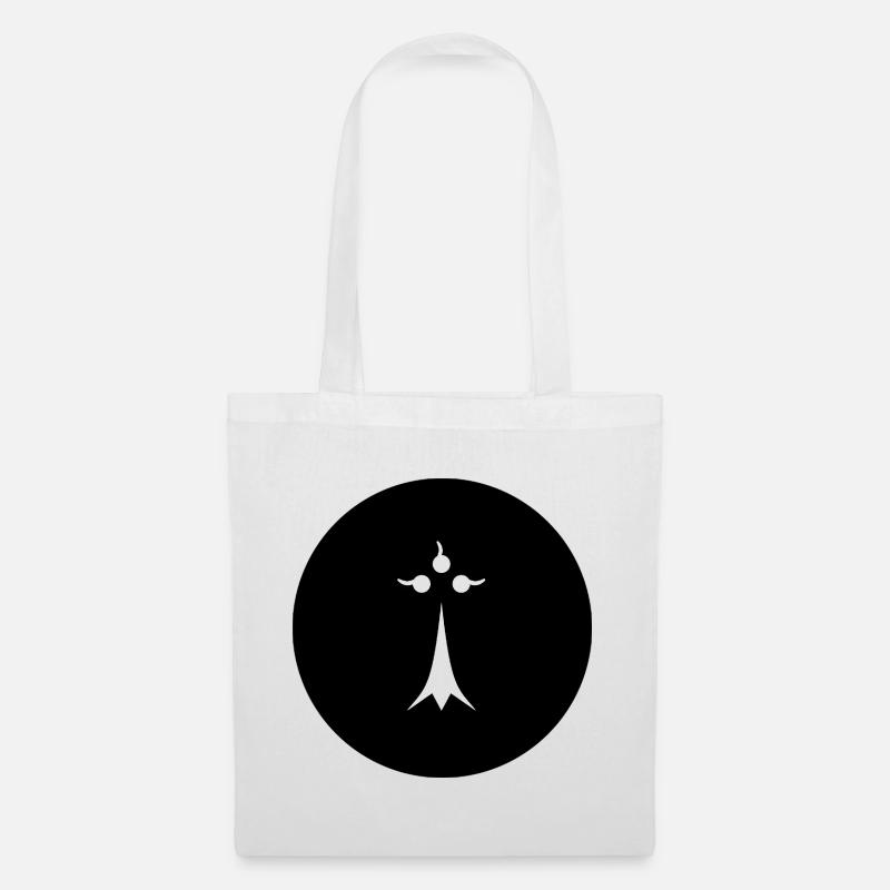 White ermine on black background - Tote Bag - white