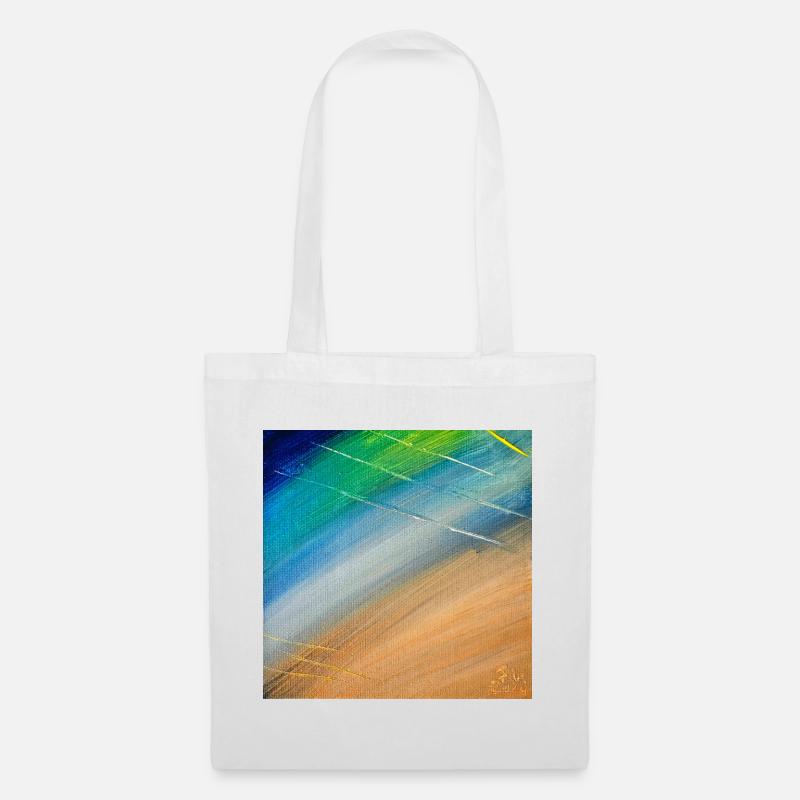 Flux de couleur et lignes dorées - Sac en tissu - blanc