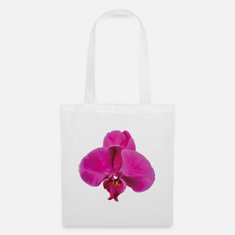 Vivid_Pink_Phalaenopsis_Noth_Orchid_Bloom - Stoffbeutel - Weiß